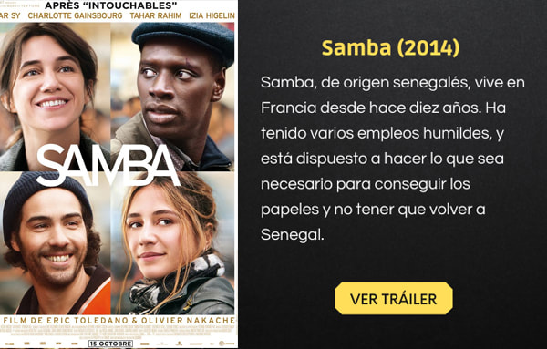 Samba es una película que invita a reflexionar sobre las dificultades a las que tienen que enfrentarse los sin papeles. El amor, la intolerancia, la incomprensión, etc. son algunos de los valores que se abordan en este título.
